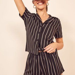 Reformation - Short Pajama Set Black S